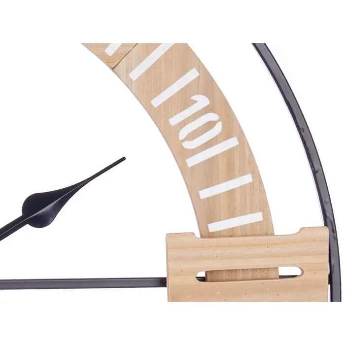 Wall Clock Gift Decor Black Wood Metal MDF Wood 60 x 60 x 5 cm (4 Units) - Декорация и Осветление<<<Дом