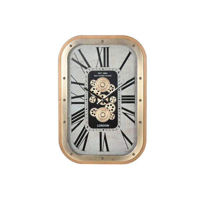Wall Clock Home ESPRIT Beige Golden Crystal Iron Glam 43 X 8,5 X 63 CM - Декорация и Осветление<<<Дом