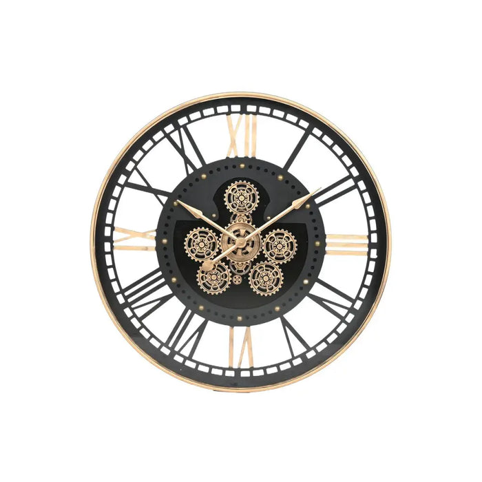 Wall Clock Home ESPRIT Black Golden Metal Crystal 100 x 9 x 100 cm - Декорация и Осветление<<<Дом