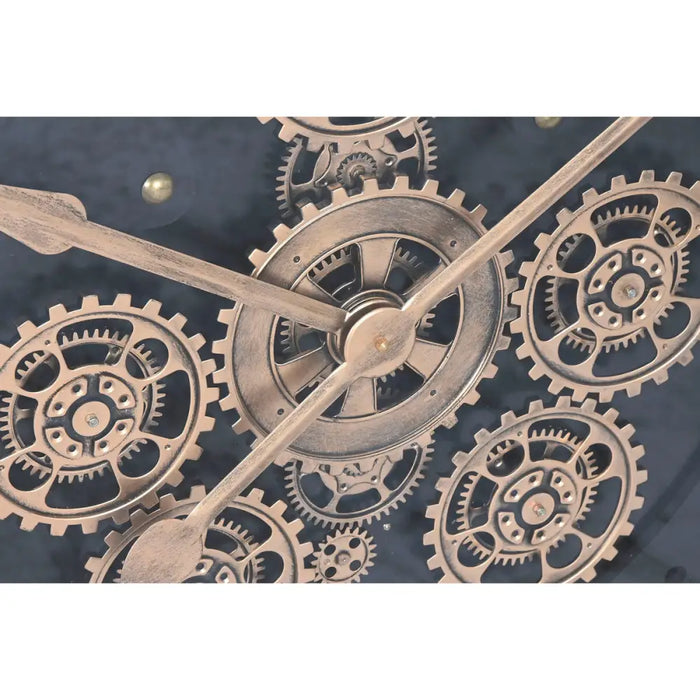 Wall Clock Home ESPRIT Black Golden Metal Crystal 100 x 9 x 100 cm - Декорация и Осветление<<<Дом