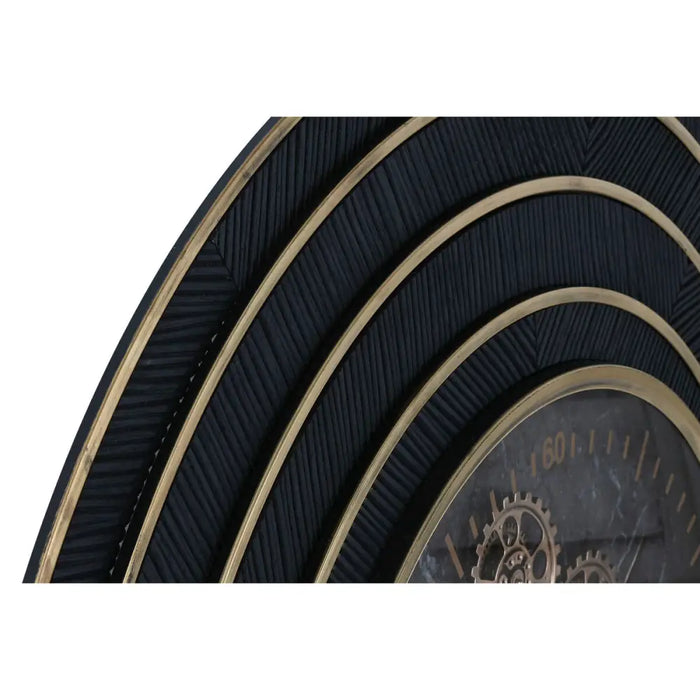 Wall Clock Home ESPRIT Black Golden Metal Crystal 108 X 8,5 X 108 cm - Декорация и Осветление<<<Дом