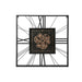 Wall Clock Home ESPRIT Black Golden Metal Crystal 80 x 8 x 80 cm - Декорация и Осветление<<<Дом