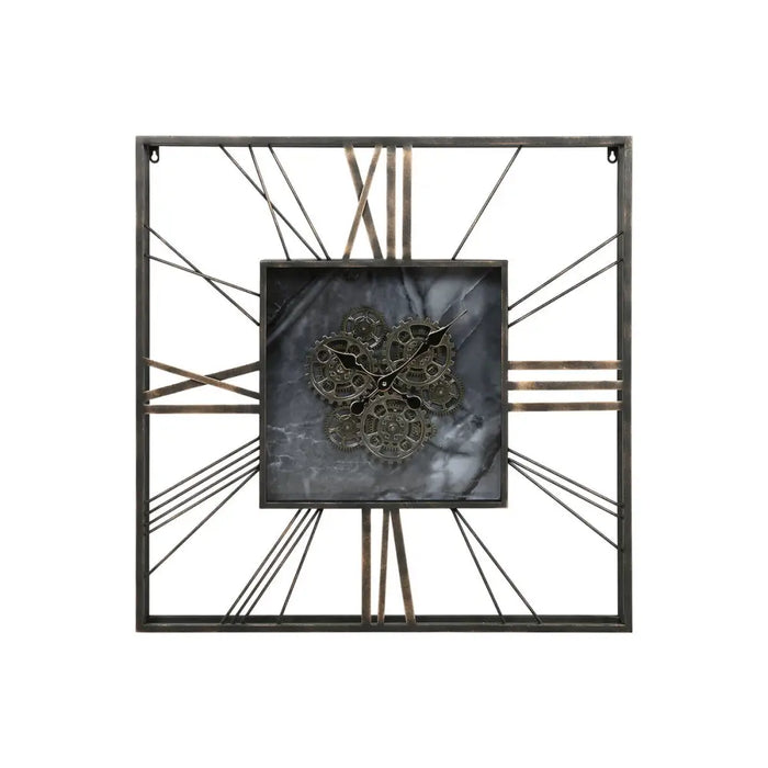 Wall Clock Home ESPRIT Black Golden Metal Crystal 80 x 8 x 80 cm - Декорация и Осветление<<<Дом