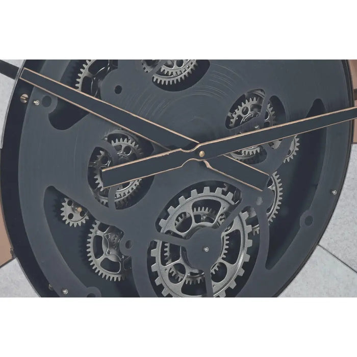 Wall Clock Home ESPRIT Black Golden Metal Crystal Vintage 80 x 9,5 x 80 cm - Декорация и Осветление<<<Дом
