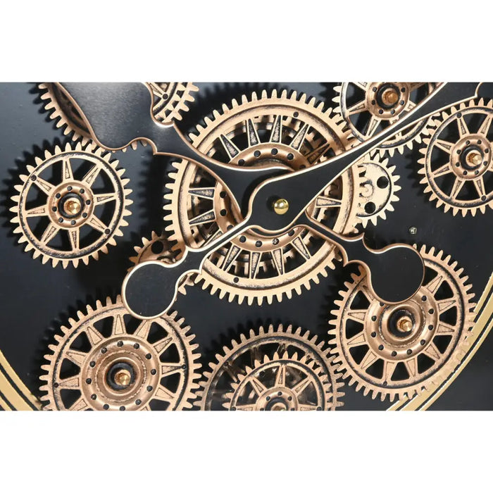 Wall Clock Home ESPRIT Black Natural Crystal Pine Loft 63,5 X 8 X 63,5 CM - Декорация и Осветление<<<Дом