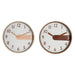 Wall Clock Home ESPRIT Brown Natural PVC Wood 30 x 4,7 x 30 cm (2 Units) - Декорация и Осветление<<<Дом