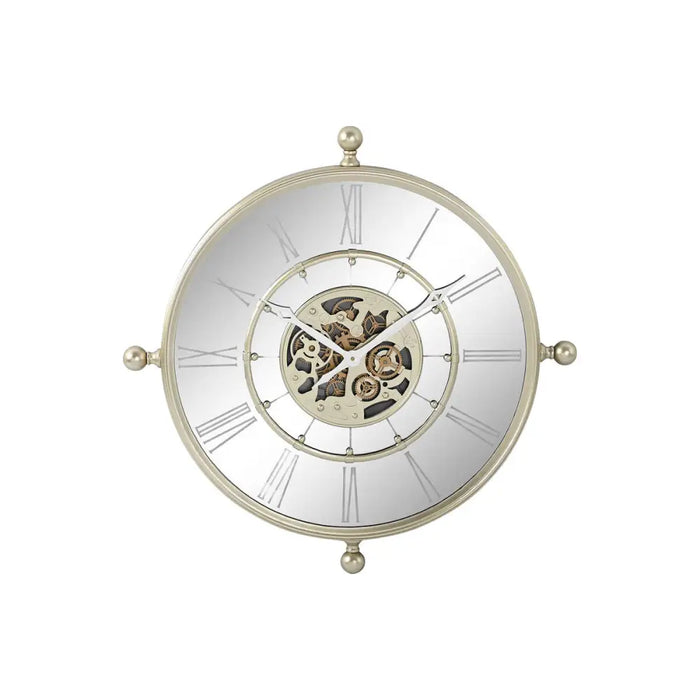 Wall Clock Home ESPRIT Champagne Iron Mirror 67 x 8 x 67 cm - Декорация и Осветление<<<Дом Градина<<<BigBuy&&&Стенни