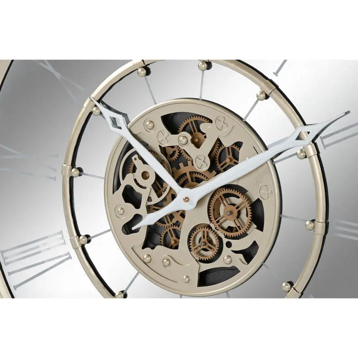 Wall Clock Home ESPRIT Champagne Iron Mirror 67 x 8 x 67 cm - Декорация и Осветление<<<Дом Градина<<<BigBuy&&&Стенни