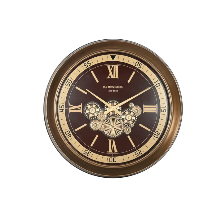 Wall Clock Home ESPRIT Golden Maroon Crystal Iron Glam 100 x 14 x 100 cm - Декорация и Осветление<<<Дом