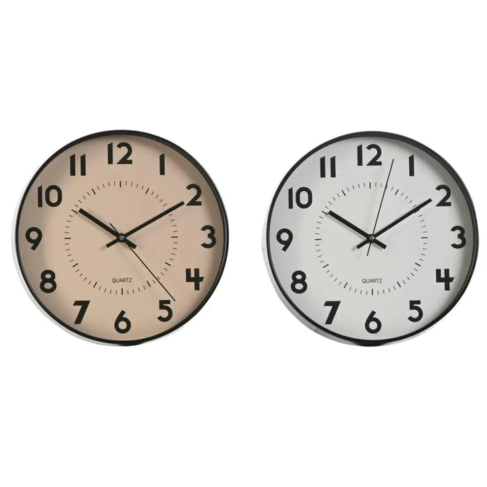 Wall Clock Home ESPRIT White Beige PVC 30 x 4 x 30 cm (2 Units) - Декорация и Осветление<<<Дом
