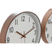 Wall Clock Home ESPRIT White Brown Natural PVC 30 x 4 x 30 cm (2 Units) - Декорация и Осветление<<<Дом