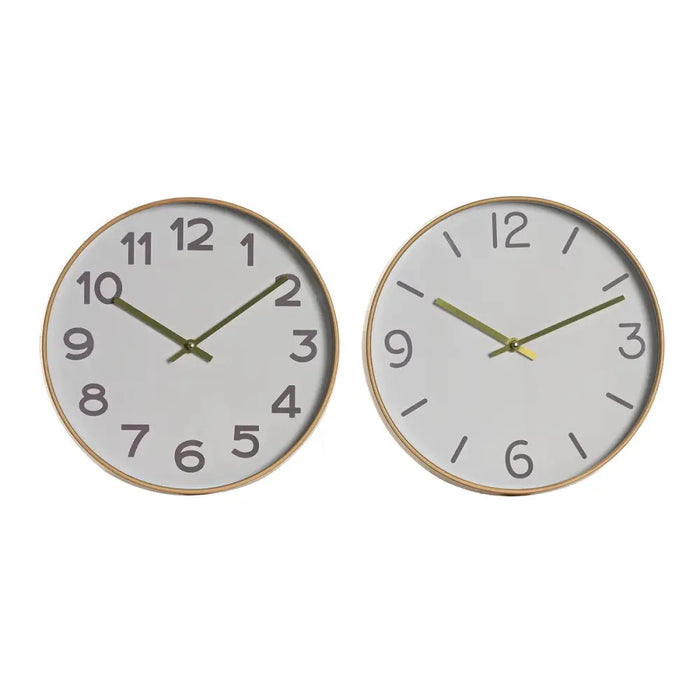 Wall Clock Home ESPRIT White Golden PVC 30 x 4 x 30 cm (2 Units) - Декорация и Осветление<<<Дом