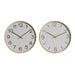 Wall Clock Home ESPRIT White Golden PVC 30 x 4 x 30 cm (2 Units) - Декорация и Осветление<<<Дом