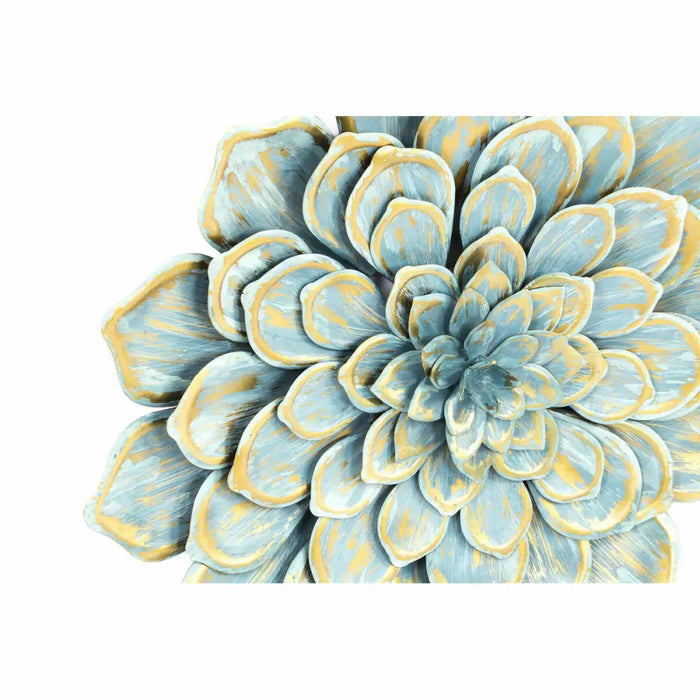 Wall Decoration DKD Home Decor 61 x 8 x 61 cm Flower Blue Orange Shabby Chic (2 Units) - Декорация и Осветление<<<Дом