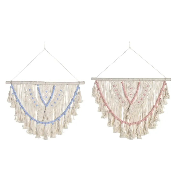 Wall Decoration DKD Home Decor 70 x 3 x 85 cm Blue Pink Cream (2 Units) - Декорация и Осветление<<<Дом