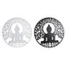 Wall Decoration DKD Home Decor 98 x 1 x 98 cm 100 x 1 x 100 cm Black Buddha White Oriental (2 Units) - Декорация и
