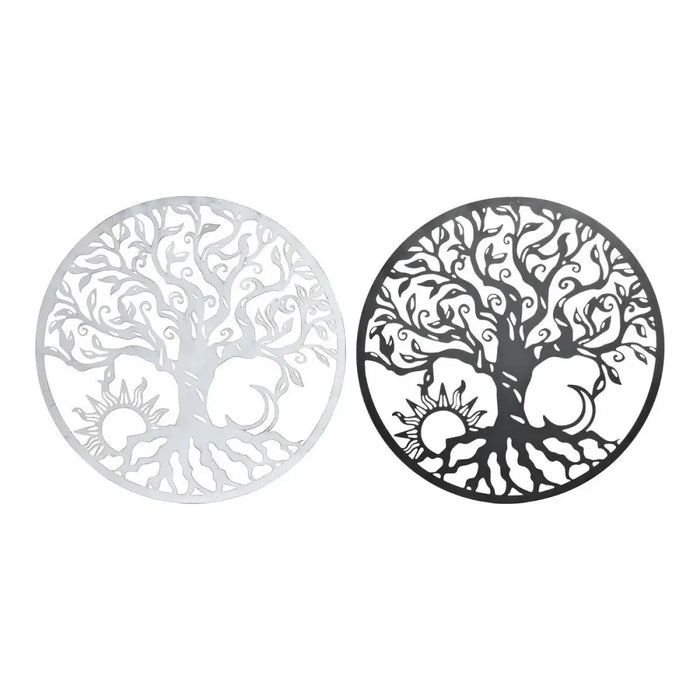 Wall Decoration DKD Home Decor Black Metal White Indian Man Moon (2 Units) (60 x 1 x 60 cm) - Декорация и