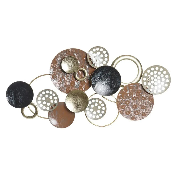 Wall Decoration DKD Home Decor Golden Metal Terracotta Circles (119,4 x 6,4 x 59 cm) - Декорация и Осветление<<<Дом