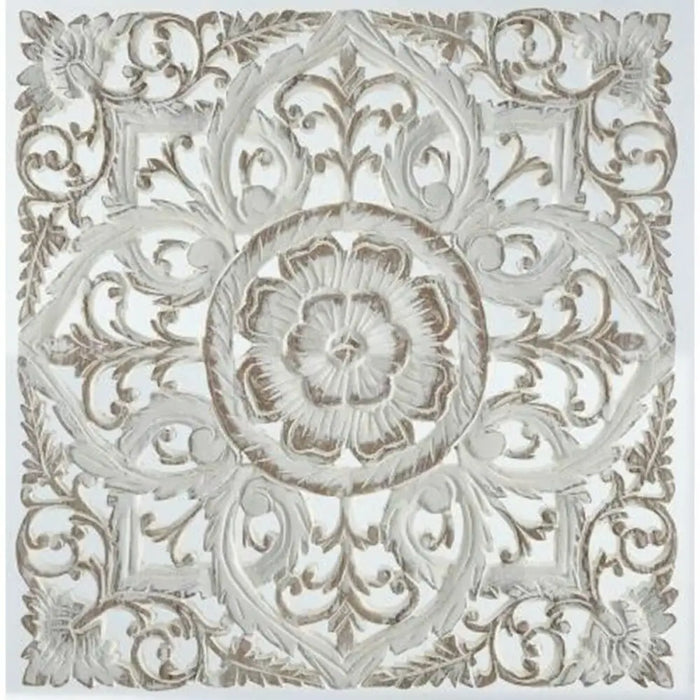Wall Decoration DKD Home Decor White Mandala MDF Wood (60 x 2 x 60 cm) - Декорация и Осветление<<<Дом
