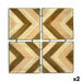 Wall Decoration Gift Decor Bafana Brown Beige 3 x 82,5 x 82,5 cm (2 Units) - Декорация и Осветление<<<Дом