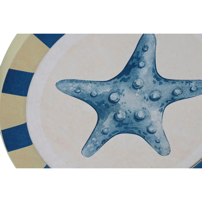 Wall Decoration Home ESPRIT Blue White Mediterranean 30 x 3 x 30 cm (4 Units) - Декорация и Осветление<<<Дом