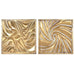 Wall Decoration Home ESPRIT Golden 94,5 x 4,5 x 94,5 cm (2 Units) - Декорация и Осветление<<<Дом