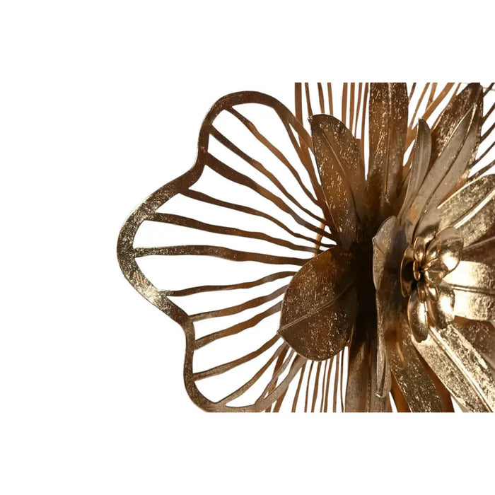 Wall Decoration Home ESPRIT Golden Modern Flower 51 x 6 x 51 cm (2 Units) - Декорация и Осветление<<<Дом