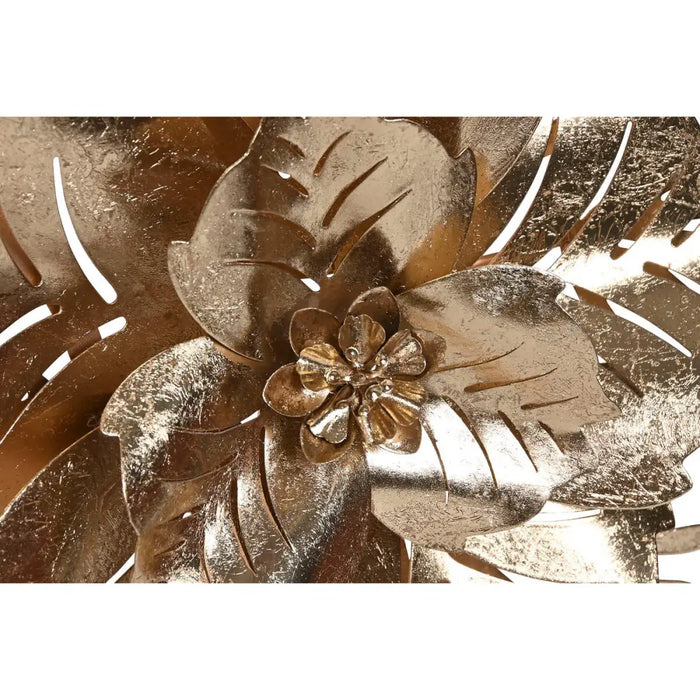 Wall Decoration Home ESPRIT Golden Modern Flower 51 x 6 x 51 cm (2 Units) - Декорация и Осветление<<<Дом
