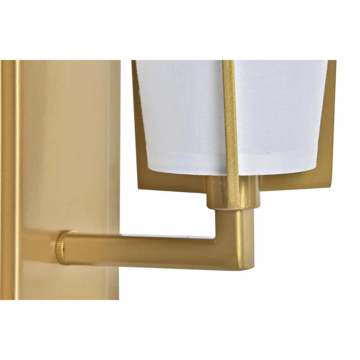 Wall Lamp DKD Home Decor 25W Golden Metal Polyester White 220 V (12 x 14 x 25 cm) - Декорация и Осветление<<<Дом