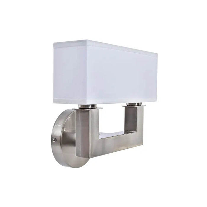 Wall Lamp DKD Home Decor Silver Metal Polyester White 220 V 40 W (25 x 14 x 24 cm) - Декорация и Осветление<<<Дом
