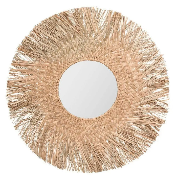 Wall mirror Atmosphera Jungly Circular Natural Rushes (Ø 80 cm) - Декорация и Осветление<<<Дом