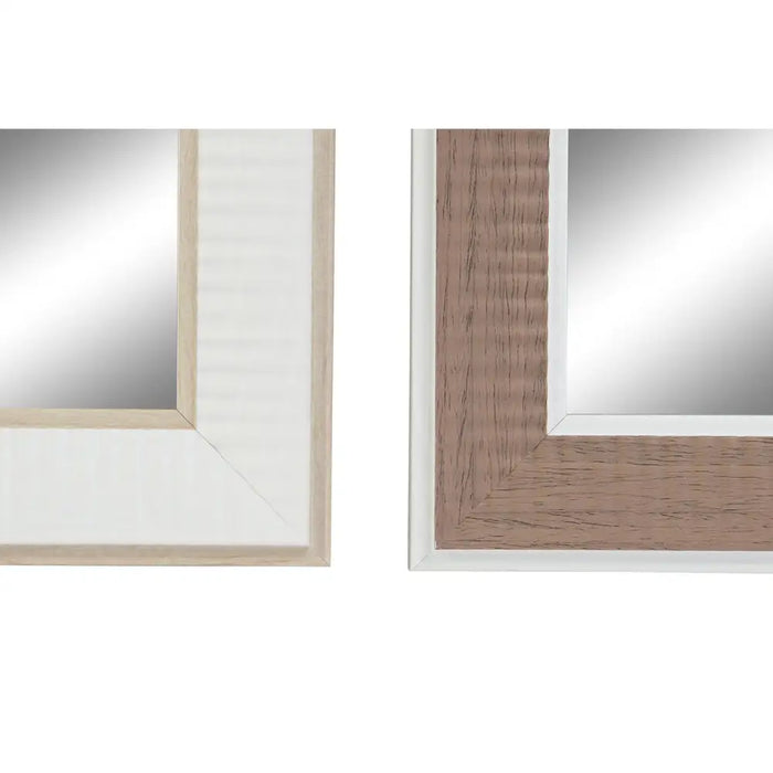Wall mirror DKD Home Decor Crystal Brown White Dark grey PS Traditional 4 Units (36 x 2 x 66 cm) - Декорация и