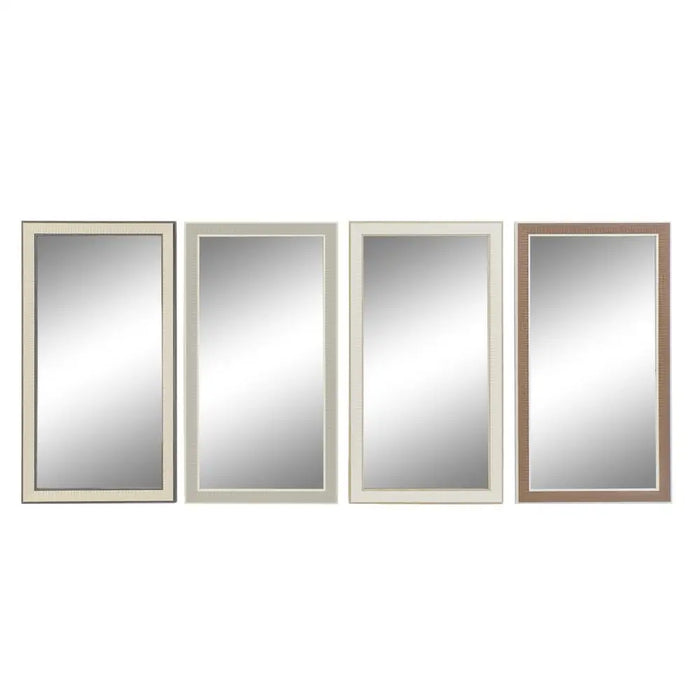 Wall mirror DKD Home Decor Crystal Brown White Dark grey PS Traditional 4 Units (36 x 2 x 66 cm) - Декорация и