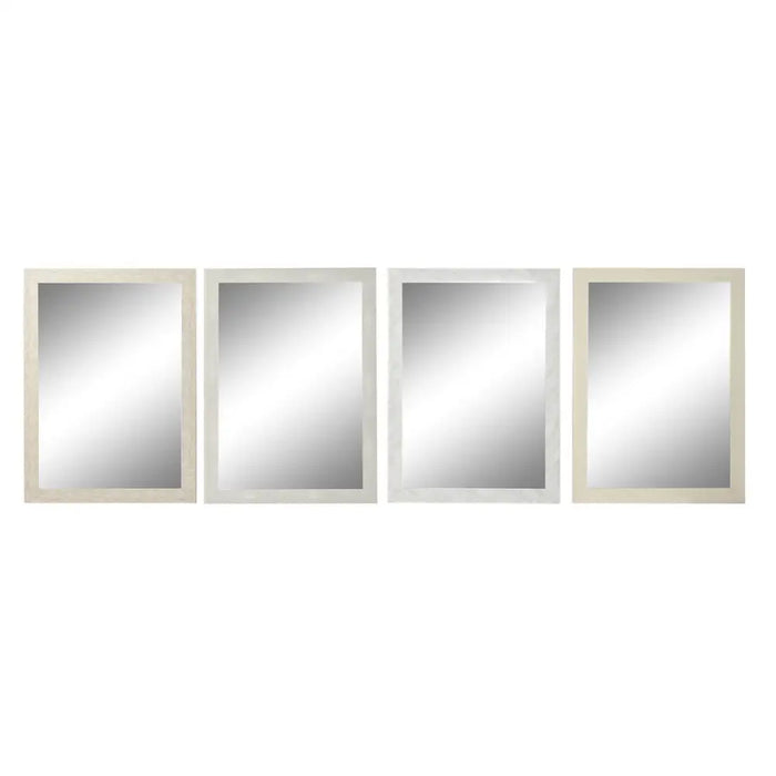 Wall mirror DKD Home Decor Ivory 70 x 2 x 97 cm (4 Units) - Декорация и Осветление<<<Дом