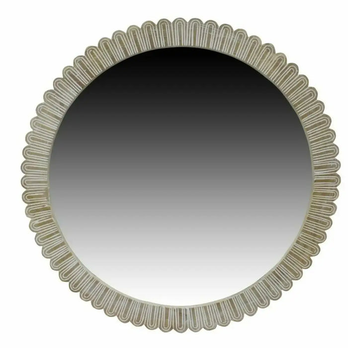 Wall mirror DKD Home Decor Natural Colonial Stripped 71 x 3 x 71 cm - Декорация и Осветление<<<Дом
