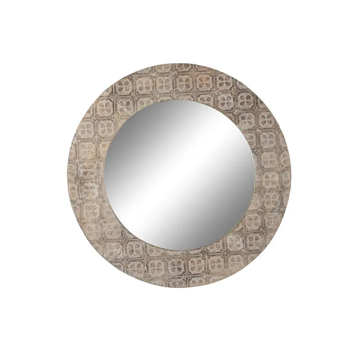 Wall mirror DKD Home Decor White Brown Mandala Indian Man Stripped 76 x 4 x 76 cm - Декорация и Осветление<<<Дом