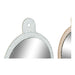 Wall mirror DKD Home Decor White Pink 22 x 1,5 x 40 cm (2 Units) - Декорация и Осветление<<<Дом