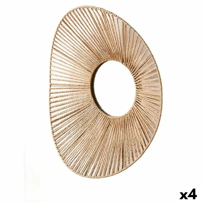 Wall mirror Gift Decor Natural Oval 55 x 14 x 48 cm (4 Units) - Декорация и Осветление<<<Дом