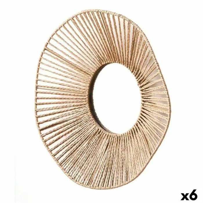 Wall mirror Gift Decor Natural Waves 41 x 8 x 41 cm (6 Units) - Декорация и Осветление<<<Дом
