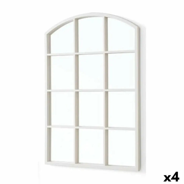 Wall mirror Gift Decor White Window 50,5 X 2,5 X 76 cm (4 Units) - Огледала<<<Декорация и Осветление<<<Дом