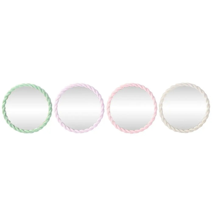 Wall mirror Home ESPRIT White Green Pink Lilac 44 x 3 x 44 cm (4 Units) - Декорация и Осветление<<<Дом