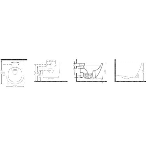 WALL-MOUNTED TOILET DISH DURA SIENA - Тоалетни чинии<<<Санитарна керамика и аксесоари<<<Баня<<<Praktiker