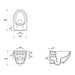 WALL-MOUNTED TOILET SET WITH SEAT CERSANIT MODUO CLEAN ON - Тоалетни чинии<<<Санитарна керамика и