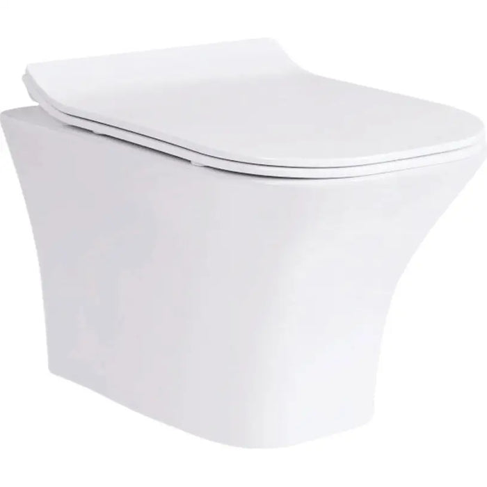 WALL-MOUNTED TOILET SET WITH SEAT INTER CERAMIC 3435W SLIM SEAT - Тоалетни чинии<<<Санитарна керамика и