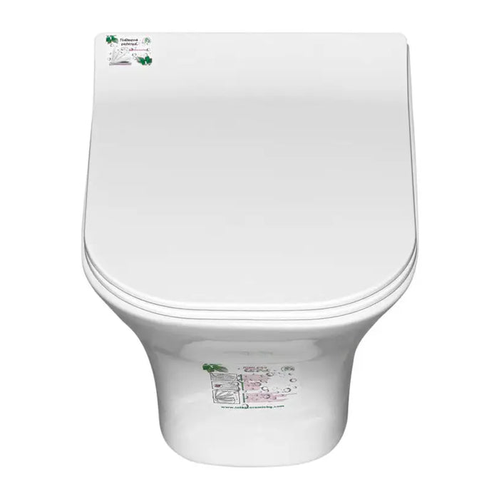 WALL-MOUNTED TOILET SET WITH SEAT INTER CERAMIC 3435W SLIM SEAT - Тоалетни чинии<<<Санитарна керамика и