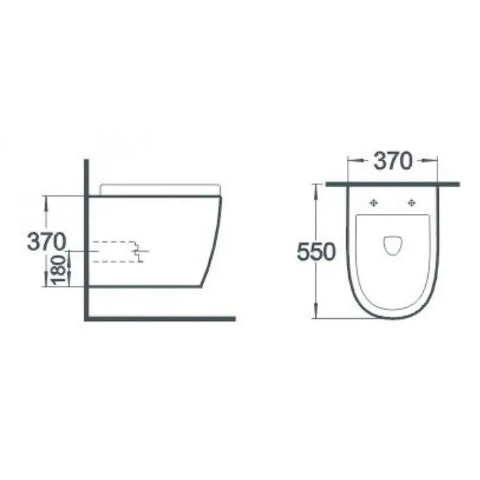 WALL-MOUNTED TOILET WITH BIDET DAISY INTER CERAMIC 3755W - Тоалетни чинии<<<Санитарна керамика и