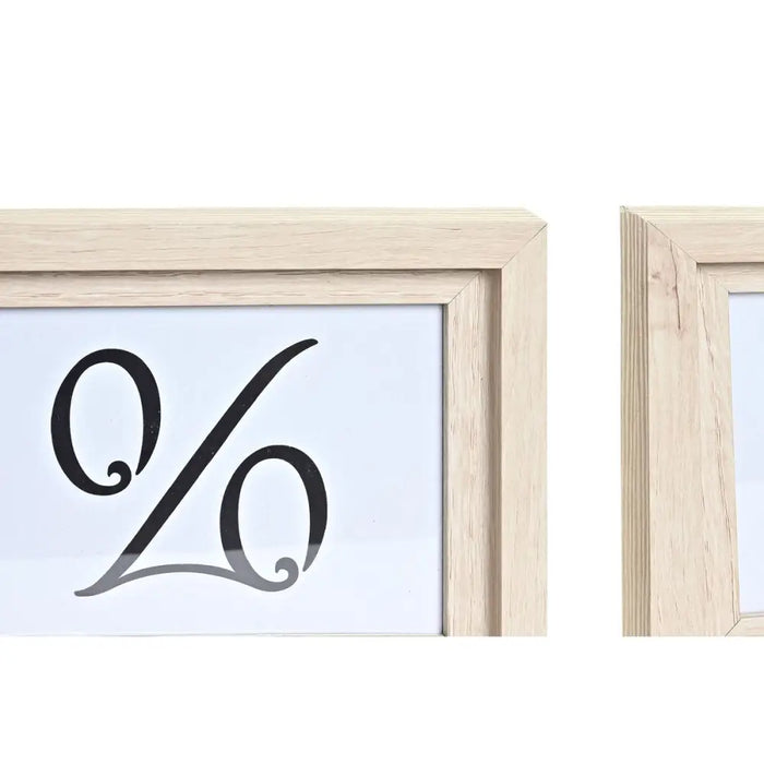 Wall photo frame DKD Home Decor Urban Crystal Natural Multicolour MDF Wood (40 x 1,5 x 50 cm) - Декорация и
