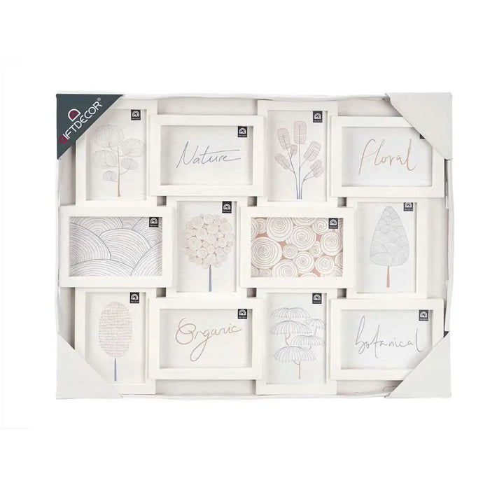 Wall photo frame Gift Decor White polypropylene (4 Units) - Декорация и Осветление<<<Дом Градина<<<BigBuy&&&Рамки за