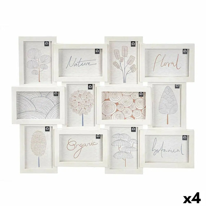 Wall photo frame Gift Decor White polypropylene (4 Units) - Декорация и Осветление<<<Дом Градина<<<BigBuy&&&Рамки за