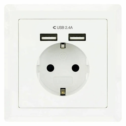 Wall Plug with 2 USB Ports TooQ 10.35.0010 5V/2.4A White 2,4 A - Компютър Мрежи и компоненти<<<Компютри|